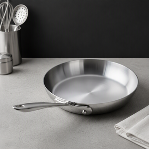 Wholesale 201 Stainless Steel Pan Stainless Pans Steel Frying Pan 3.0mm Thickness for Restaurant Use