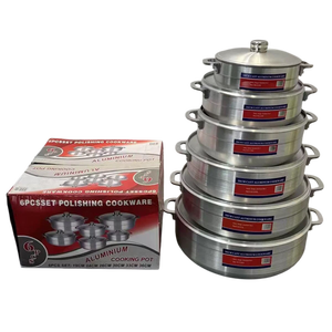 Heavy Duty Aluminum Caldero Cooking Pot With Lid Satin Polished