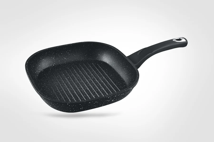 Diecast Non-Stick Grill Pans with Laser Engraved Traceability Data