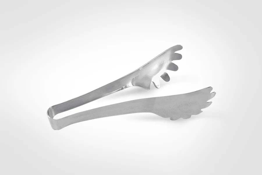 Commercial Grade Stainless Steel Serving Tongs with Laser Barcode Identification