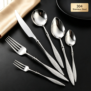 Hotel Stainless Steel Flatware Set Mirror Polish Steak Knives Fork Spoon for Restaurant Wholesale Cutlery Set