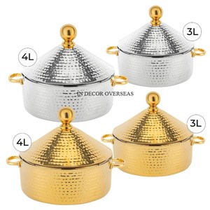 Customized Color And Logo Available Aluminum Casted Hammered Texture Casseroles